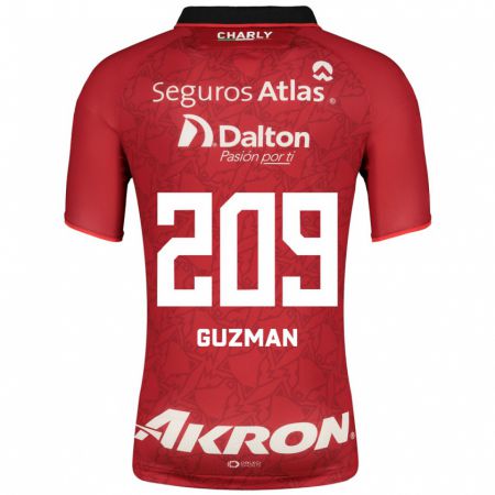 Kandiny Herren Jorge Guzmán #209 Rot Auswärtstrikot Trikot 2023/24 T-Shirt