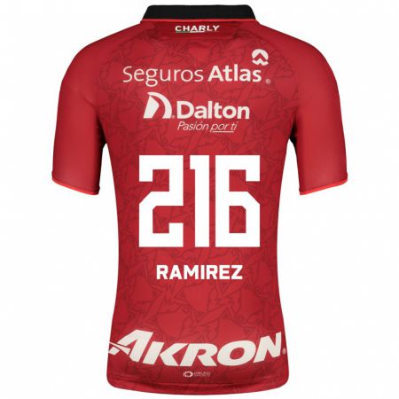 Kandiny Herren Paulo Ramírez #216 Rot Auswärtstrikot Trikot 2023/24 T-Shirt