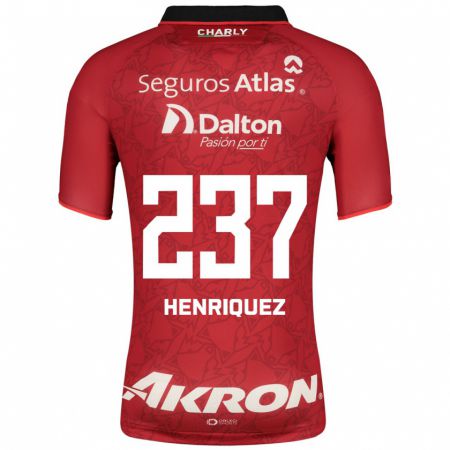 Kandiny Herren Carlos Henríquez #237 Rot Auswärtstrikot Trikot 2023/24 T-Shirt