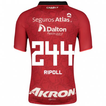 Kandiny Herren Alonso Ripoll #244 Rot Auswärtstrikot Trikot 2023/24 T-Shirt