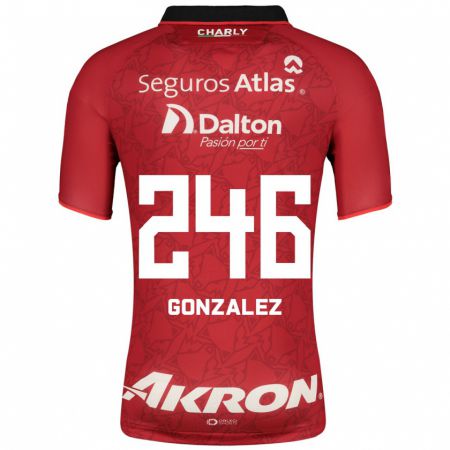 Kandiny Herren Juan González #246 Rot Auswärtstrikot Trikot 2023/24 T-Shirt