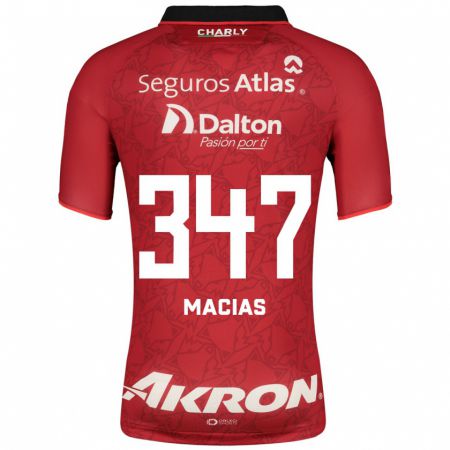 Kandiny Herren Ángel Macías #347 Rot Auswärtstrikot Trikot 2023/24 T-Shirt