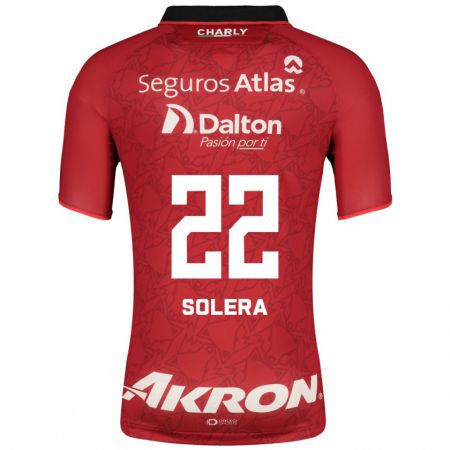 Kandiny Herren Daniela Solera #22 Rot Auswärtstrikot Trikot 2023/24 T-Shirt