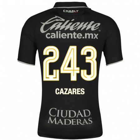 Kandiny Herren Juan Cázares #243 Schwarz Auswärtstrikot Trikot 2023/24 T-Shirt