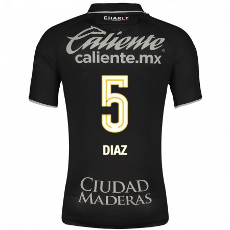 Kandiny Herren Brenda Díaz #5 Schwarz Auswärtstrikot Trikot 2023/24 T-Shirt