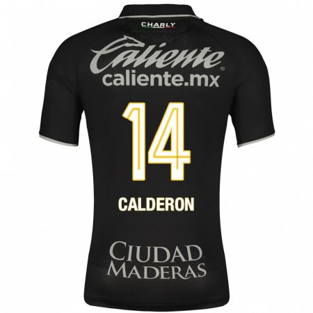 Kandiny Herren Daniela Calderón #14 Schwarz Auswärtstrikot Trikot 2023/24 T-Shirt