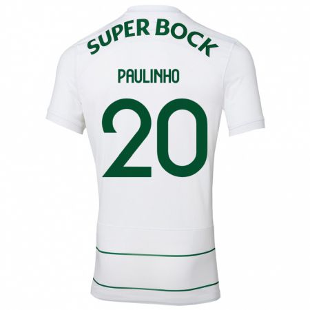 Kandiny Herren Paulinho #20 Weiß Auswärtstrikot Trikot 2023/24 T-Shirt