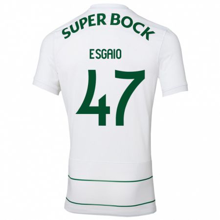 Kandiny Herren Ricardo Esgaio #47 Weiß Auswärtstrikot Trikot 2023/24 T-Shirt