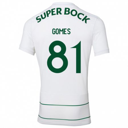Kandiny Herren Salvador Gomes #81 Weiß Auswärtstrikot Trikot 2023/24 T-Shirt