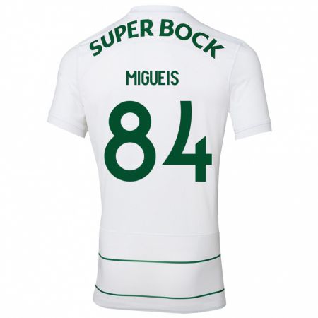Kandiny Herren Pedro Miguéis #84 Weiß Auswärtstrikot Trikot 2023/24 T-Shirt