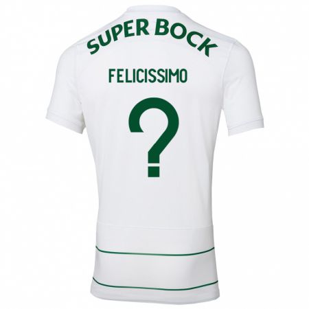 Kandiny Herren Eduardo Felicíssimo #0 Weiß Auswärtstrikot Trikot 2023/24 T-Shirt