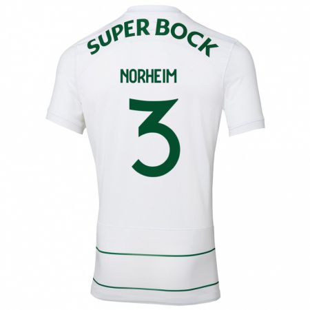 Kandiny Herren Andrea Norheim #3 Weiß Auswärtstrikot Trikot 2023/24 T-Shirt