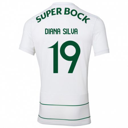 Kandiny Herren Diana Micaela Abreu De Sousa E Silva #19 Weiß Auswärtstrikot Trikot 2023/24 T-Shirt