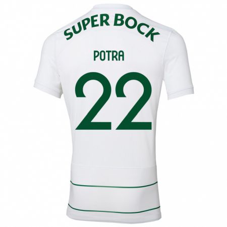 Kandiny Herren Catarina Sofia Branco Potra #22 Weiß Auswärtstrikot Trikot 2023/24 T-Shirt