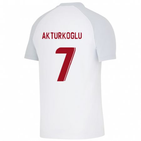 Kandiny Herren Kerem Aktürkoğlu #7 Weiß Auswärtstrikot Trikot 2023/24 T-Shirt