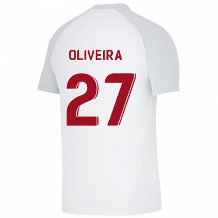 Kandiny Herren Sérgio Oliveira #27 Weiß Auswärtstrikot Trikot 2023/24 T-Shirt