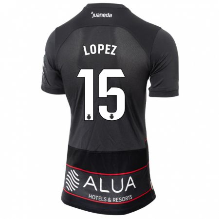 Kandiny Herren Marc López #15 Schwarz Auswärtstrikot Trikot 2023/24 T-Shirt