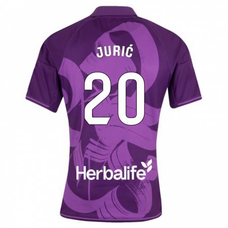 Kandiny Herren Stanko Juric #20 Violett Auswärtstrikot Trikot 2023/24 T-Shirt