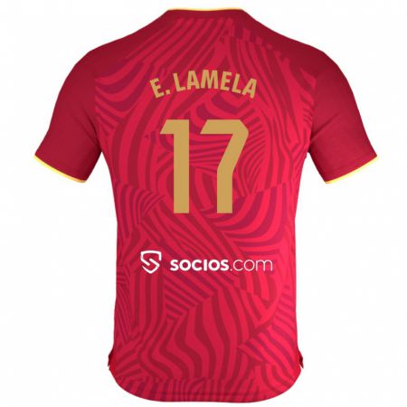 Kandiny Herren Erik Lamela #17 Rot Auswärtstrikot Trikot 2023/24 T-Shirt