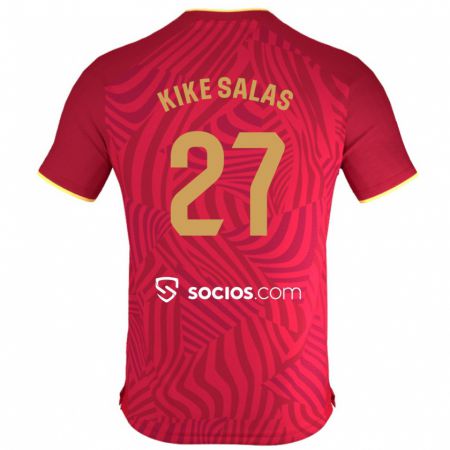 Kandiny Herren Kike Salas #27 Rot Auswärtstrikot Trikot 2023/24 T-Shirt