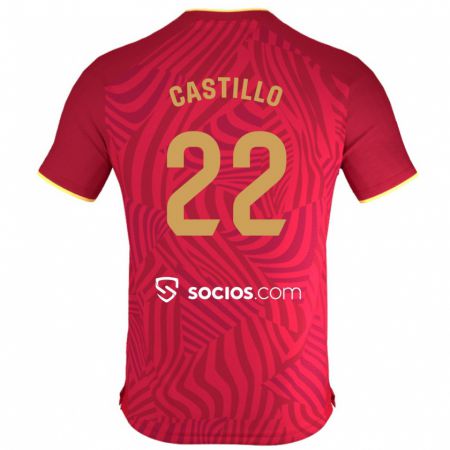Kandiny Herren José Castillo #22 Rot Auswärtstrikot Trikot 2023/24 T-Shirt