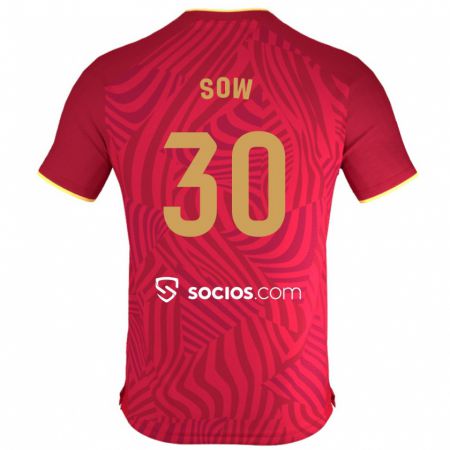 Kandiny Herren Ibrahima Sow #30 Rot Auswärtstrikot Trikot 2023/24 T-Shirt