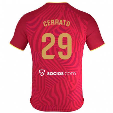 Kandiny Herren Alba Cerrato Izquierdo #29 Rot Auswärtstrikot Trikot 2023/24 T-Shirt