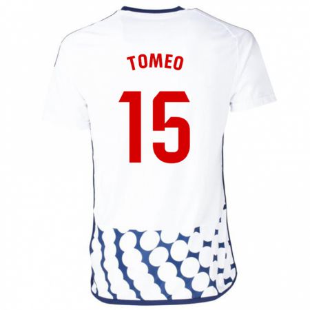 Kandiny Herren Pablo Tomeo #15 Weiß Auswärtstrikot Trikot 2023/24 T-Shirt