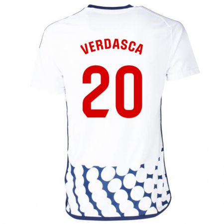 Kandiny Herren Diogo Verdasca #20 Weiß Auswärtstrikot Trikot 2023/24 T-Shirt
