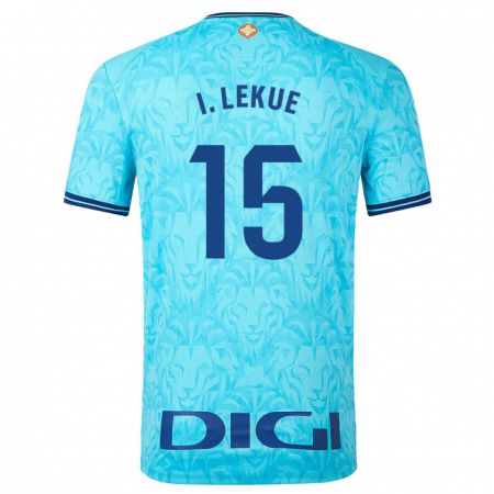 Kandiny Herren Iñigo Lekue #15 Himmelblau Auswärtstrikot Trikot 2023/24 T-Shirt