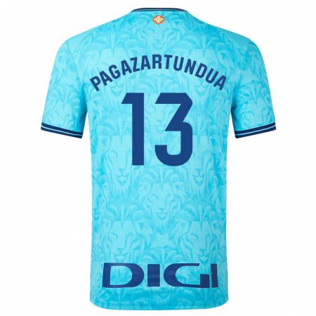 Kandiny Herren Iker Pagazartundua #13 Himmelblau Auswärtstrikot Trikot 2023/24 T-Shirt