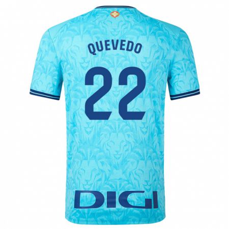 Kandiny Herren Ugaitz Quevedo #22 Himmelblau Auswärtstrikot Trikot 2023/24 T-Shirt