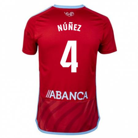 Kandiny Herren Unai Núñez #4 Rot Auswärtstrikot Trikot 2023/24 T-Shirt
