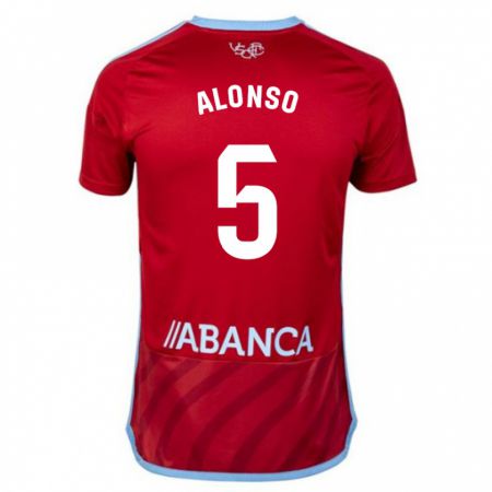 Kandiny Herren Gael Alonso #5 Rot Auswärtstrikot Trikot 2023/24 T-Shirt