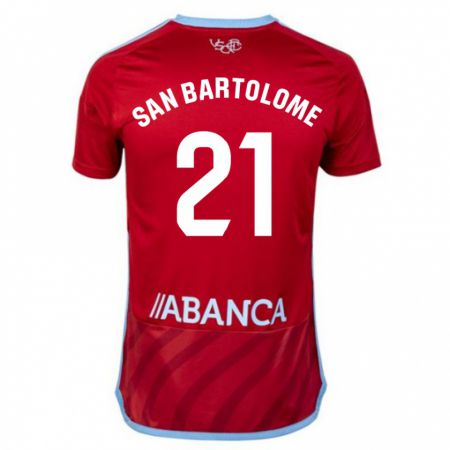 Kandiny Herren Víctor San Bartolomé #21 Rot Auswärtstrikot Trikot 2023/24 T-Shirt