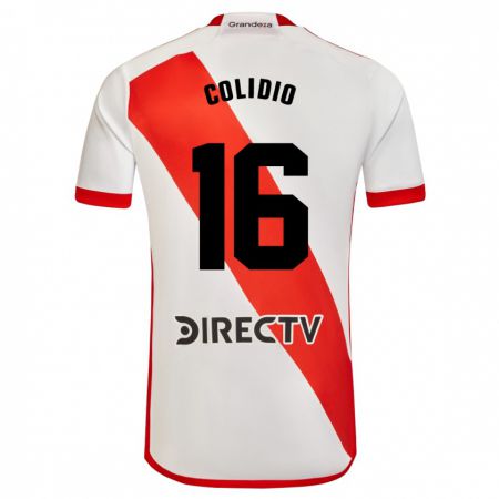 Kandiny Damen Facundo Colidio #16 Weiß Rot Heimtrikot Trikot 2023/24 T-Shirt