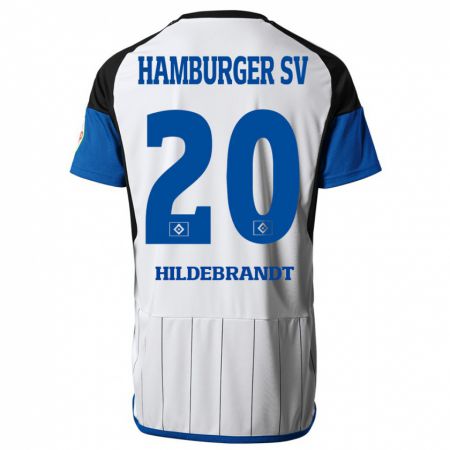 Kandiny Damen Tjark Hildebrandt #20 Weiß Heimtrikot Trikot 2023/24 T-Shirt