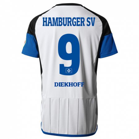 Kandiny Damen Henrike Diekhoff #9 Weiß Heimtrikot Trikot 2023/24 T-Shirt