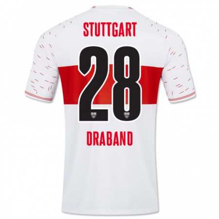 Kandiny Damen Dominik Draband #28 Weiß Heimtrikot Trikot 2023/24 T-Shirt