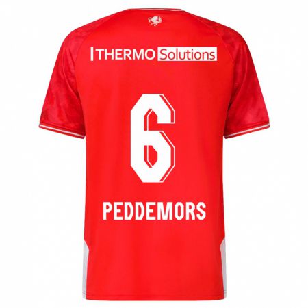 Kandiny Damen Ella Peddemors #6 Rot Heimtrikot Trikot 2023/24 T-Shirt