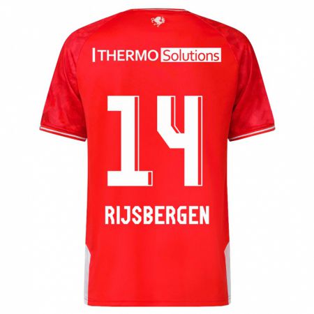 Kandiny Damen Liz Rijsbergen #14 Rot Heimtrikot Trikot 2023/24 T-Shirt