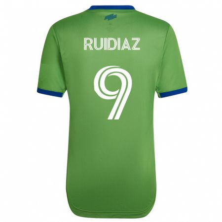 Kandiny Damen Raúl Ruidíaz #9 Grün Heimtrikot Trikot 2023/24 T-Shirt