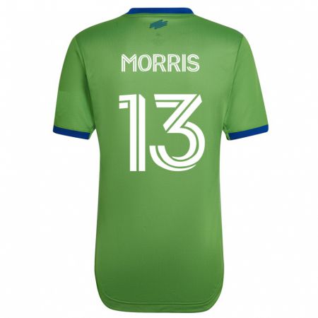 Kandiny Damen Jordan Morris #13 Grün Heimtrikot Trikot 2023/24 T-Shirt