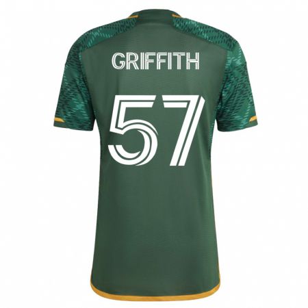 Kandiny Damen Víctor Griffith #57 Grün Heimtrikot Trikot 2023/24 T-Shirt