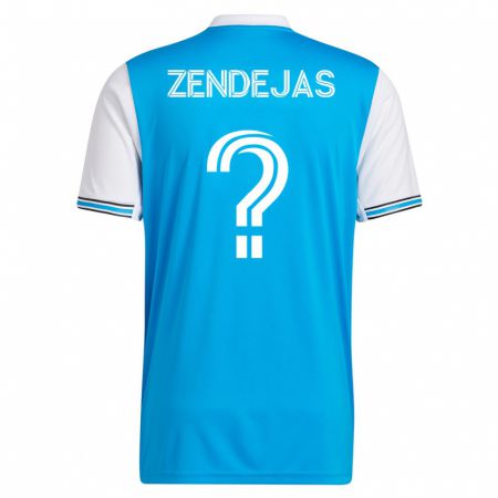 Kandiny Damen Adrián Zendejas #0 Blau Heimtrikot Trikot 2023/24 T-Shirt