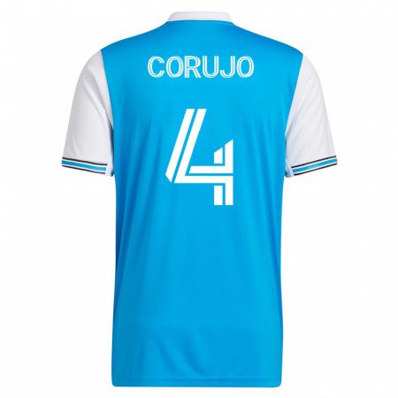 Kandiny Damen Guzmán Corujo #4 Blau Heimtrikot Trikot 2023/24 T-Shirt