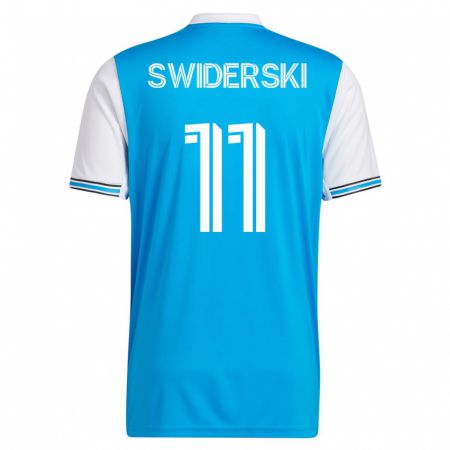 Kandiny Damen Karol Swiderski #11 Blau Heimtrikot Trikot 2023/24 T-Shirt