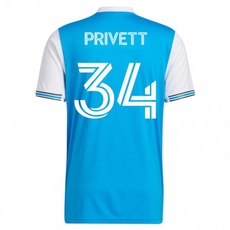 Kandiny Damen Andrew Privett #34 Blau Heimtrikot Trikot 2023/24 T-Shirt
