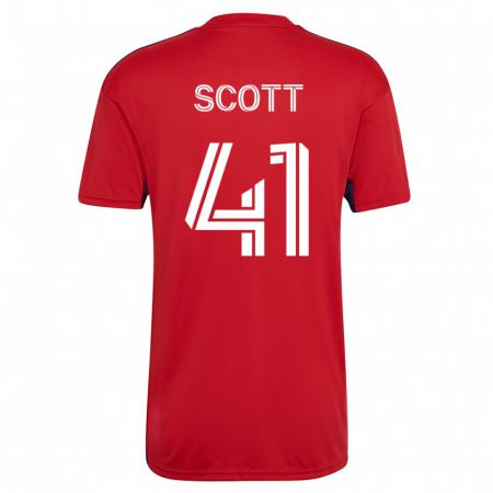 Kandiny Damen Tarik Scott #41 Rot Heimtrikot Trikot 2023/24 T-Shirt