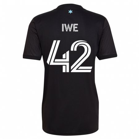 Kandiny Damen Emmanuel Iwe #42 Schwarz Heimtrikot Trikot 2023/24 T-Shirt